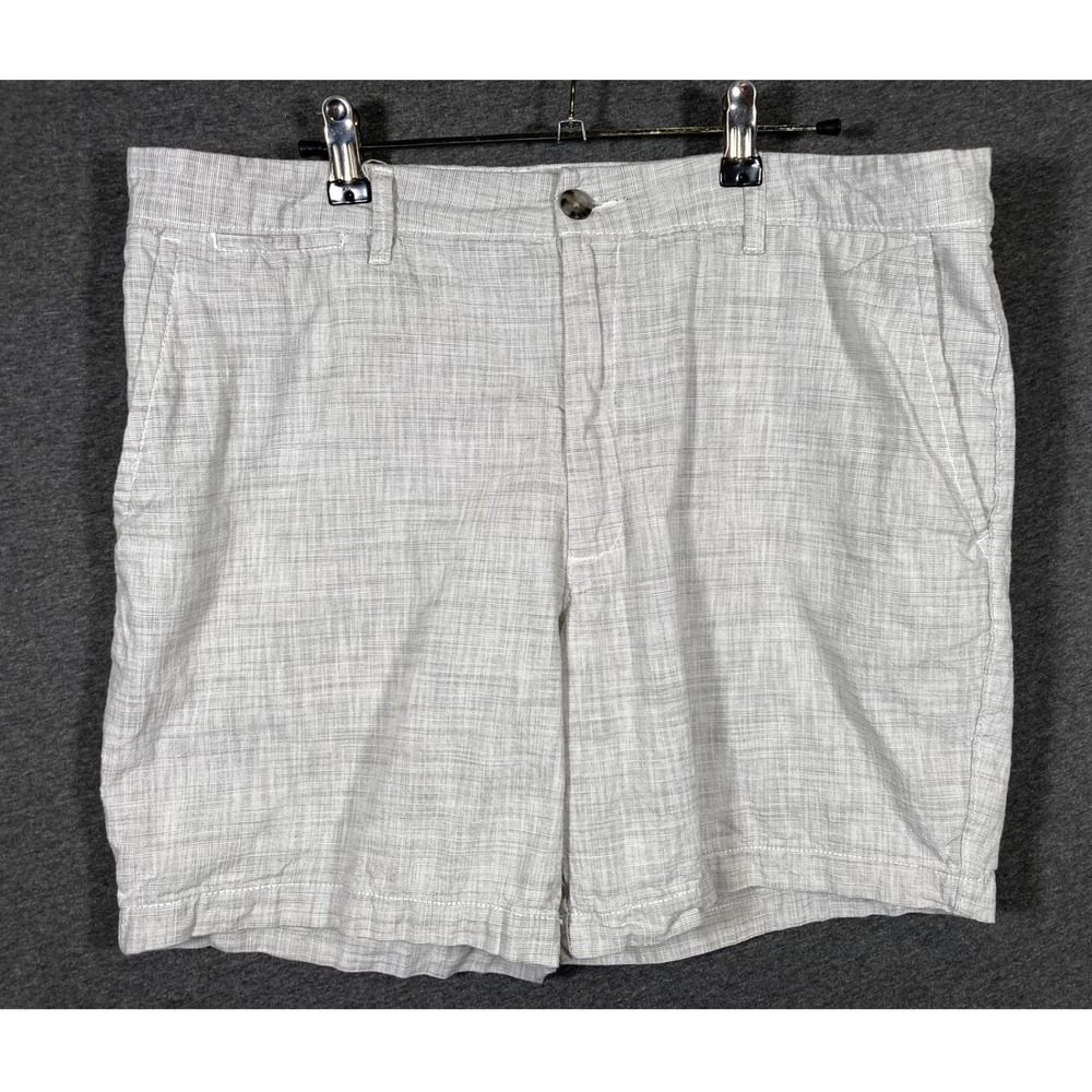 Goodfellow & Co‎ Every Wear Shorts Mens 36 Gray White Textured Cotton 7 Inseam